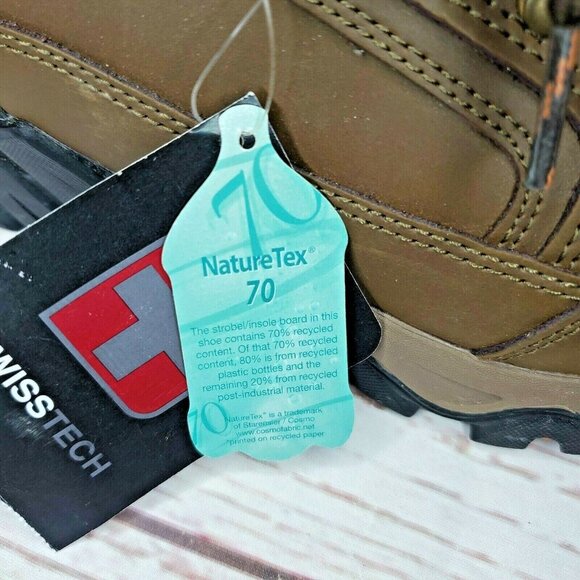 Nature Tex 70 SwissTech Waterproof Maximum Durability Leather Olive Black Boots - Picture 8 of 12